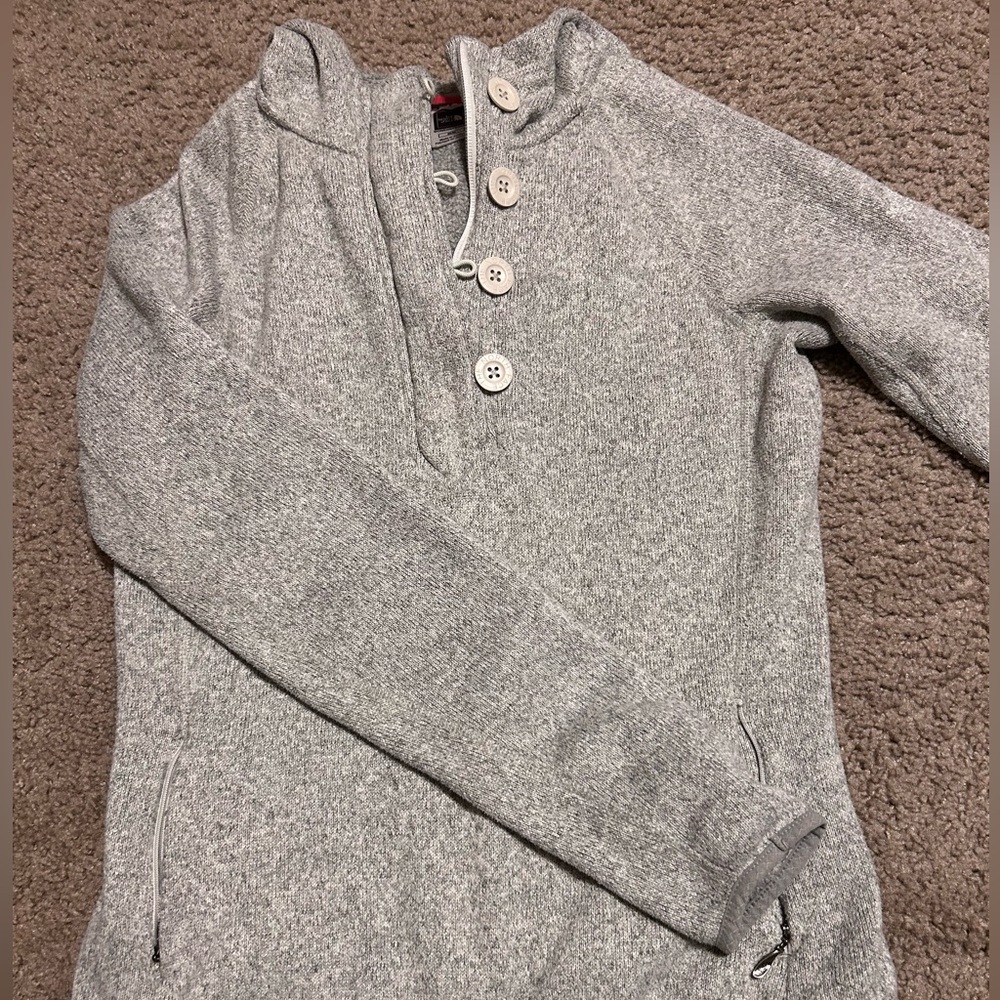 The North Face Gray Women Sweater with Button Accents Medium